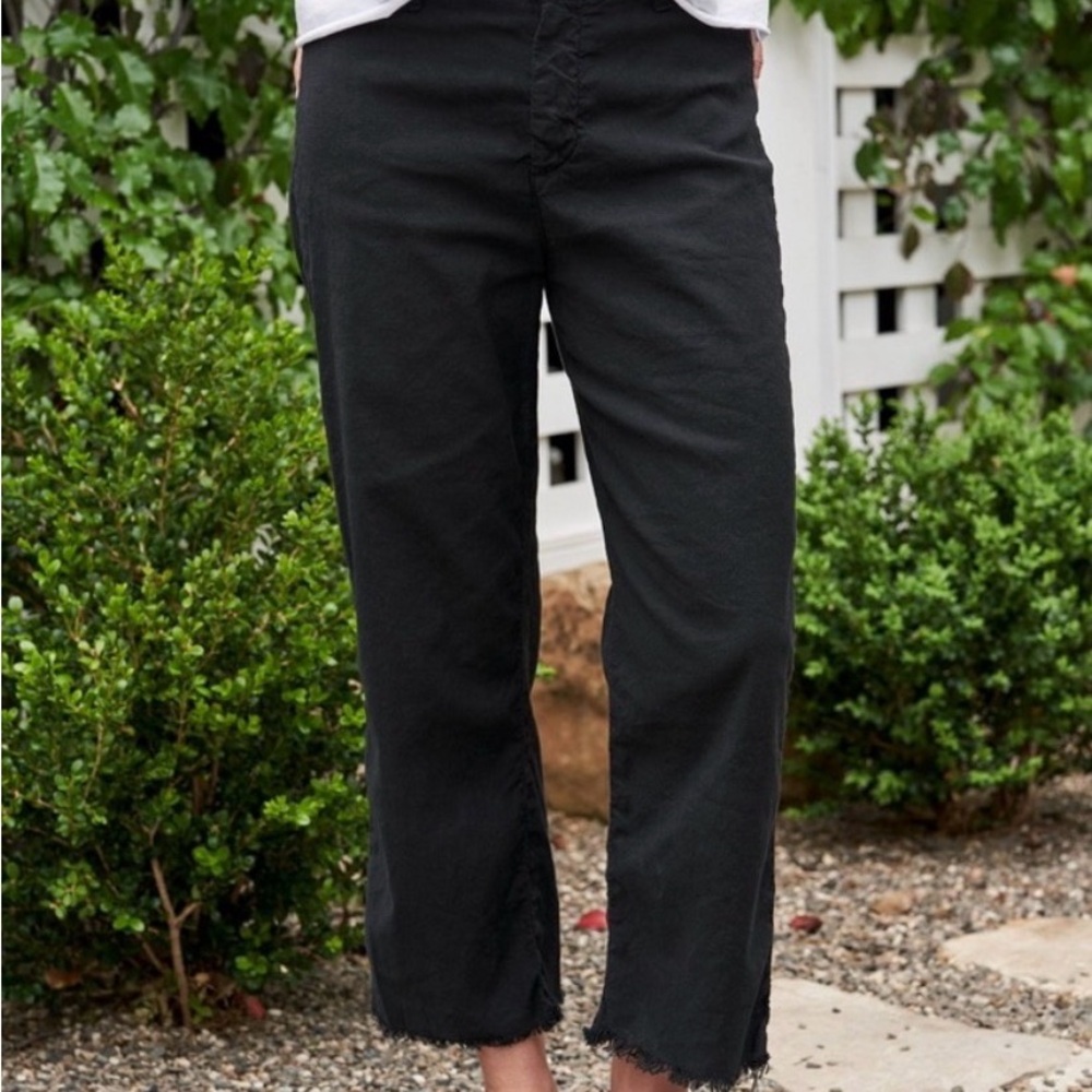 Frank & Eileen black linen Kinsale Women's Cropped pants
